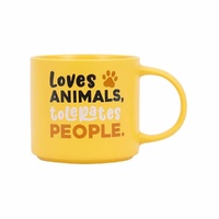 Splosh Cheeky Mug - Loves Animals Tolerates People