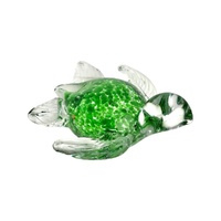 Zibo Glass Ornament - Miniature Turtle Green