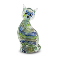Zibo Glass Ornament - Miniature Kitty Tail Up