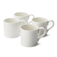Sophie Conran for Portmeirion - White Short Mugs 230ml (Set of 4)