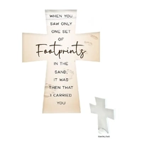 Ceramic Cross - Footprints