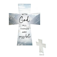 Ceramic Cross - With God