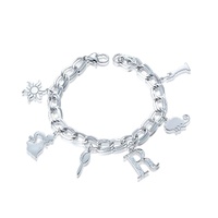 Disney Couture Kingdom - Tangled - Rapunzel Charm Bracelet White Gold