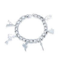 Couture Kingdom - Disney - The Little Mermaid Ariel Charm Bracelet White Gold