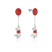 Couture Kingdom - Disney - Winnie The Pooh - Balloon Drop Earrings White Gold
