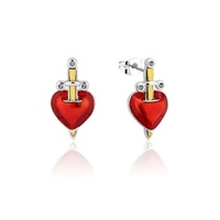 Disney Couture Kingdom - Snow White and the Seven Dwarfs - Evil Queen Heart Dagger Earrings Silver