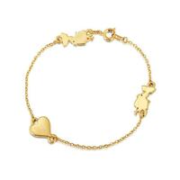 Disney Couture Kingdom - Alice In Wonderland - Heart Bracelet Yellow Gold