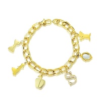 Disney Couture Kingdom - Snow White And The Seven Dwarfs Charm Bracelet Yellow Gold
