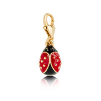 Disney Couture Kingdom - Tinkerbell - Lady Beetle Bracelet Charm Yellow Gold