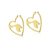 Disney Couture Kingdom - Ariel - Mermaid Tail Hoop Earrings Yellow Gold