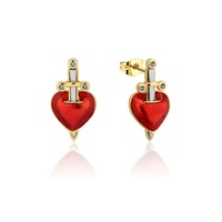 Disney Couture Kingdom - Snow White and the Seven Dwarfs - Evil Queen Heart Dagger Earrings Gold