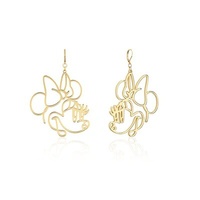 Disney Couture Kingdom - Minnie Mouse - Wire Style Drop Earrings Gold