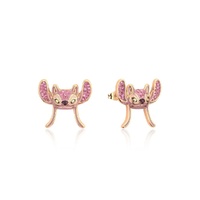 Disney Couture Kingdom - Lilo & Stitch - Crystal Angel Stud Earrings Gold