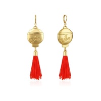 Disney Couture Kingdom - Mulan - Lantern Statement Drop Earrings Yellow Gold