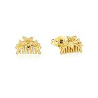 Disney Couture Kingdom - Mulan - Comb Stud Earrings Yellow Gold