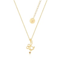 Disney Couture Kingdom - Fantasia - Treble Clef Necklace Yellow Gold