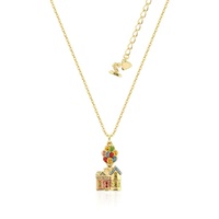 Disney Couture Kingdom - Up - Crystal House Necklace Yellow Gold
