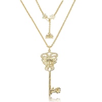 Disney Couture Kingdom - Mulan - Princess Mulan Key Necklace Yellow Gold