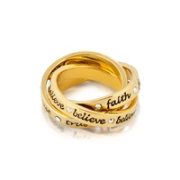 Disney Couture Kingdom - Tinker Bell - Interlocking Ring Yellow Gold Small