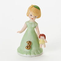 Growing Up Girls - Blonde Age 3 Cake Topper