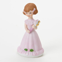 Growing Up Girls - Brunette Age 5 Cake Topper