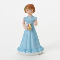 Growing Up Girls - Brunette Age 6 Cake Topper