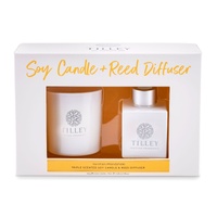 Tilley Body Candle & Reed Diffuser Gift Set - Tahitian Frangipani