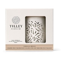 Tilley Ceramic Wax Melt Burner and Soy Wax Melts Set - Vanilla Bean