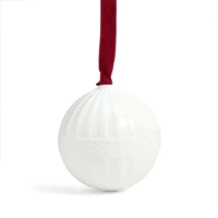 Wedgwood Festive Fluted White China Hanging Ornament