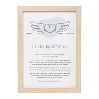 Splosh Gift Of Words plaque - In Loving Memory