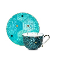 T2 Generous Cup And Saucer - Moroccan Tealeidoscope Green