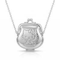 Couture Kingdom - Sanrio - Hello Kitty Kiss Lock Purse Necklace Silver