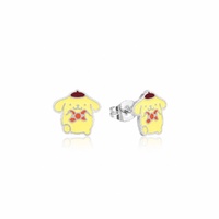 Couture Kingdom - Sanrio - Pompompurin Bow Stud Earrings Silver