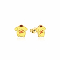 Couture Kingdom - Sanrio - Pompompurin Bow Stud Earrings Gold