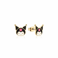 Couture Kingdom - Sanrio - Kuromi Head Stud Earrings Gold