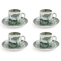Spode Heritage Green Italian - Espresso Cup & Saucer (Set of 4)