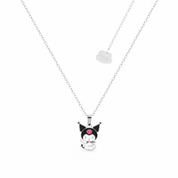Couture Kingdom - Sanrio Kuromi Head Necklace Silver