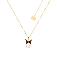 Couture Kingdom - Sanrio - Kuromi Head Necklace Gold