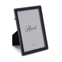 Russell Collection Frame - Navy & Nickel Beaded Frame 4x6in