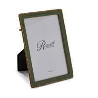 Russell Collection Frame - Olive & Gold Tone Beaded Frame 4x6in