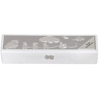Russell Collection - Silver-Plated Birth Certificate Box White