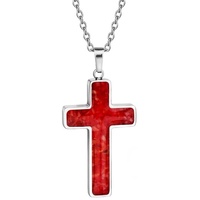 A Gift of Faith - Red Agate Cross with Chain