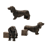 Jardinopia Potty Feet - Antique Bronze Dachshund (Set Of 3)