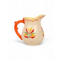 La La Land Beyond Retro Folk - Stoneware Hand Painted Milk Jug