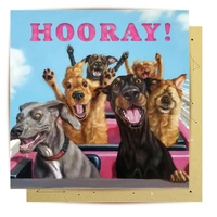 La La Land Greeting Card - Rollercoaster Dogs