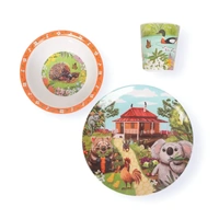 La La Land Garden Giggles - Melamine Kid's Dinner Set
