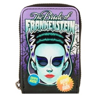 Loungefly Universal Monsters - Bride of Frankenstein Neon Mask Zip Wallet