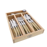 Jean Dubost Laguiole Maison - 24pc Cutlery Set Light Horn