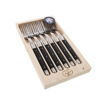 Jean Dubost Laguiole Maison - 6pc Fork Set Black