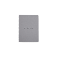 Migoals Get SH*T Done Notebook A6 - Minimal Grey & Black Foil